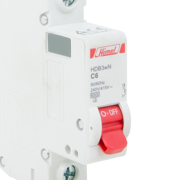 Авт выкл DZ47s 6kA 1p C 6A HIMEL 1C6